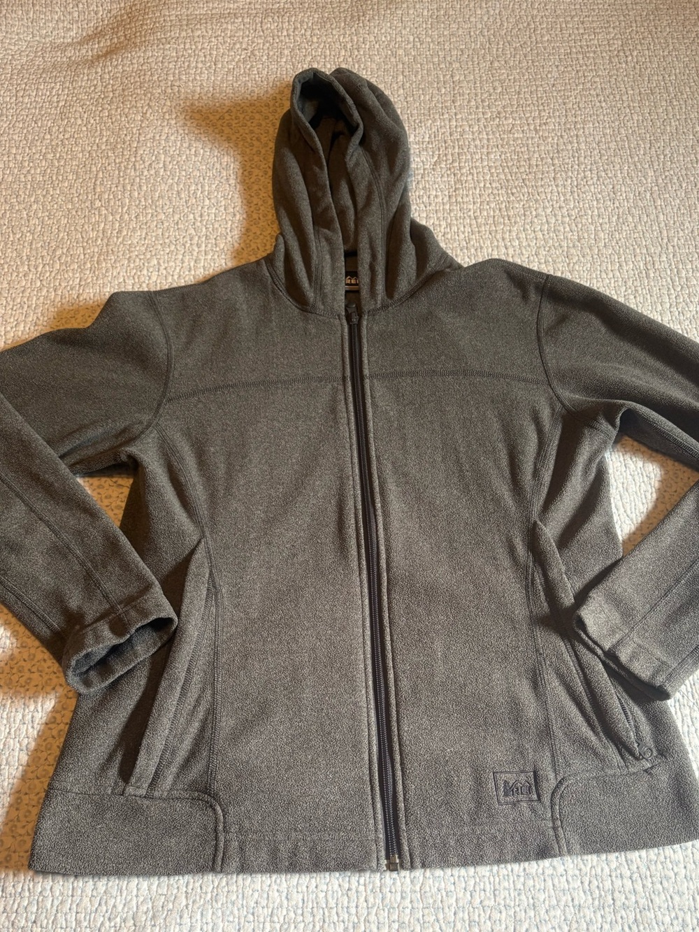 REI Women's Charcoal Hooded Zip Jacket